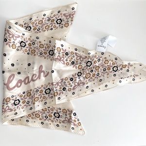 Coach Floral Diamond Silk Scarf